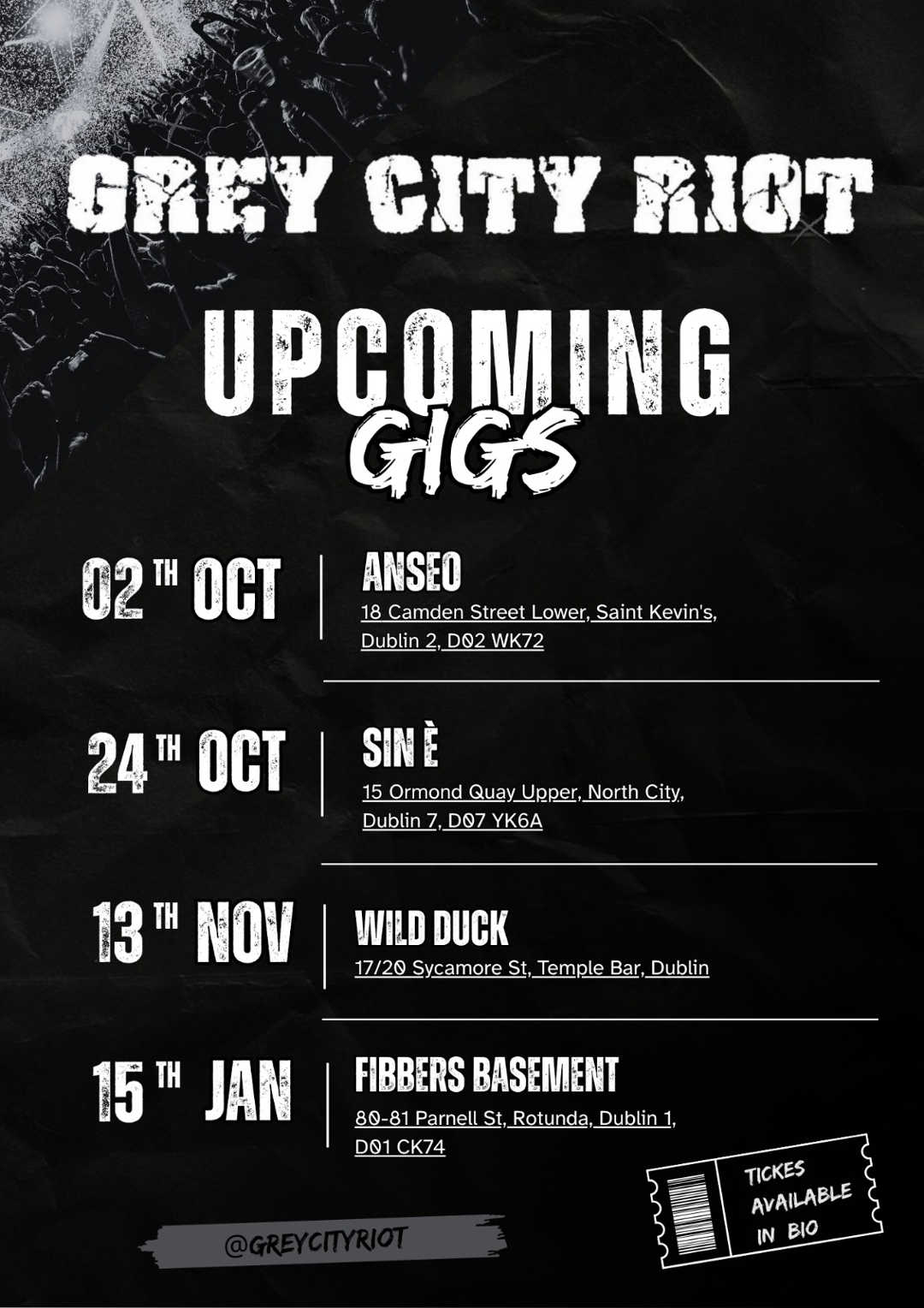 Grey City Riot - Live 2026