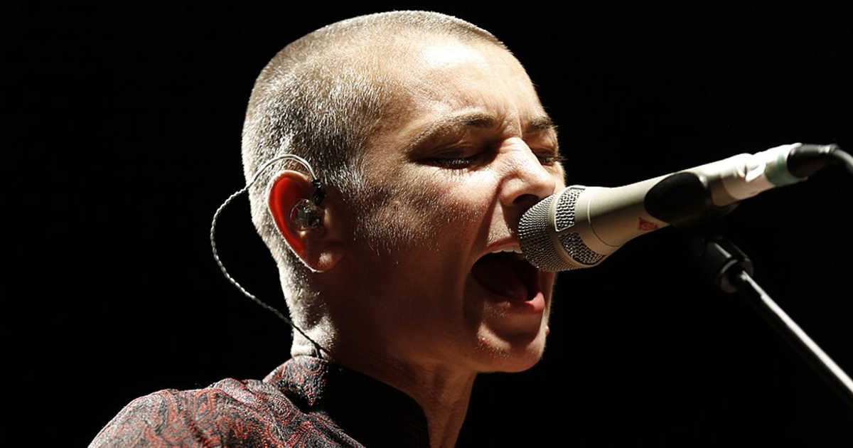 Sinéad O'Connor performing live at the Festival Interceltique de Lorient in 2013