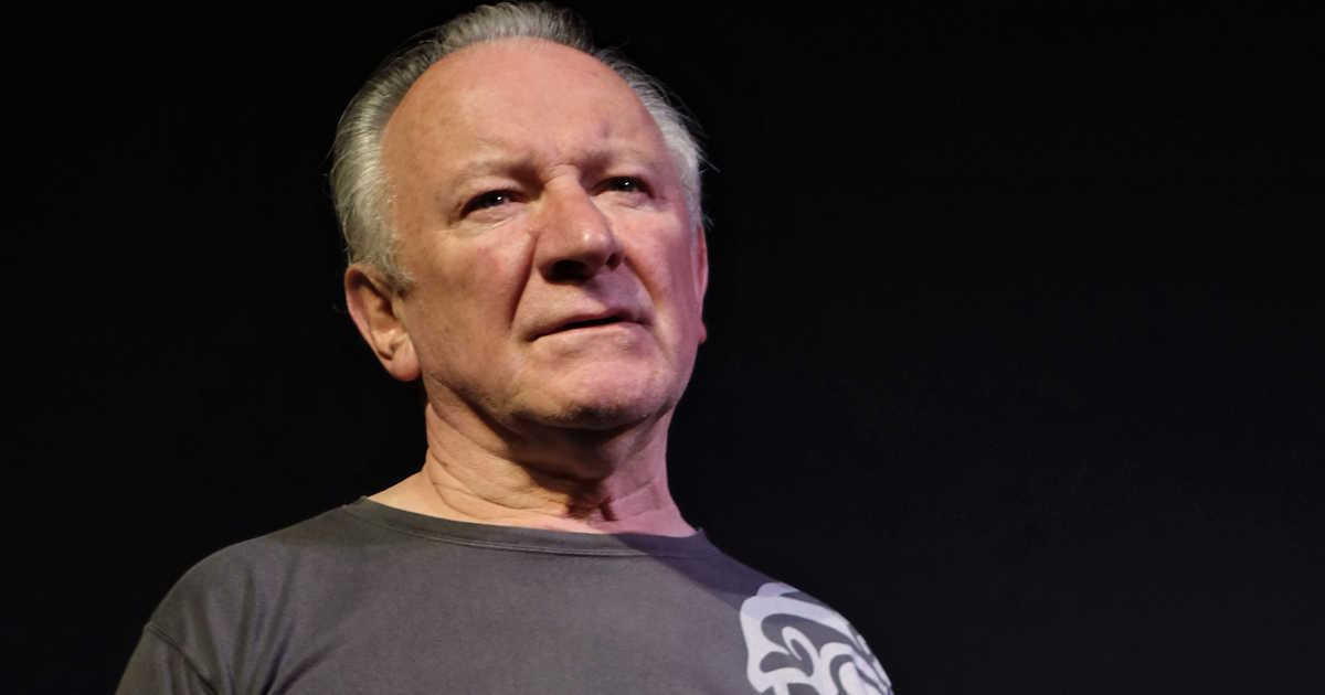 Dónal Lunny, Irish traditional musician, at the Craiceann Bodhrán Festival in 2016
