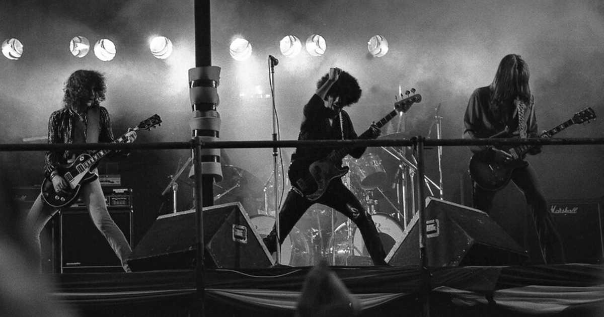 Thin Lizzy performing live at Pinkpop in 1978